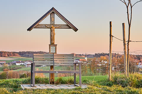 Gemeinde Reischach Landkreis Altötting Arbing Feldkreuz Aussicht (Dirschl Johann) Deutschland AÖ
